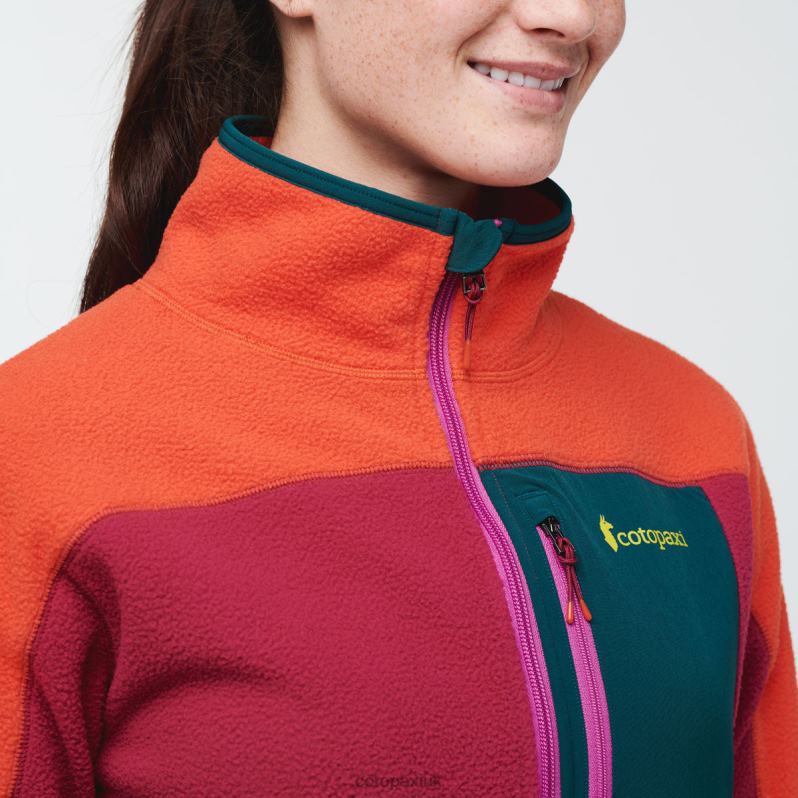 Cotopaxi UK - Canyon-Raspberry Abrazo Half-Zip Fleece Jacket Women Fashion Cotopaxi X4X0H704