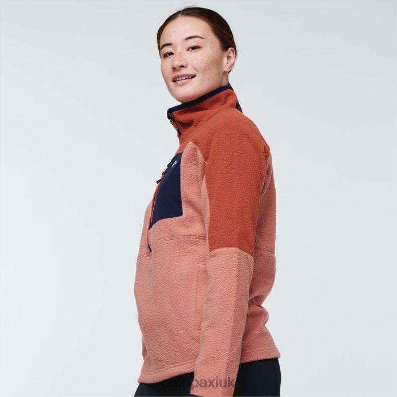 Cotopaxi UK - Hot Abrazo Half-Zip Fleece Jacket Women Spice-Earthen Cotopaxi X4X0H85
