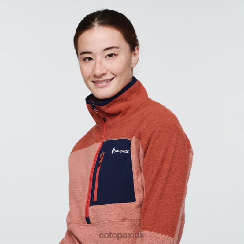 Cotopaxi UK - Hot Abrazo Half-Zip Fleece Jacket Women Spice-Earthen Cotopaxi X4X0H85