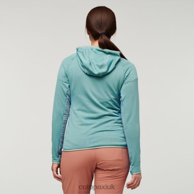 Cotopaxi UK - New Otero Fleece Full-Zip Hooded Jacket Women Bluegrass Cotopaxi X4X0H109