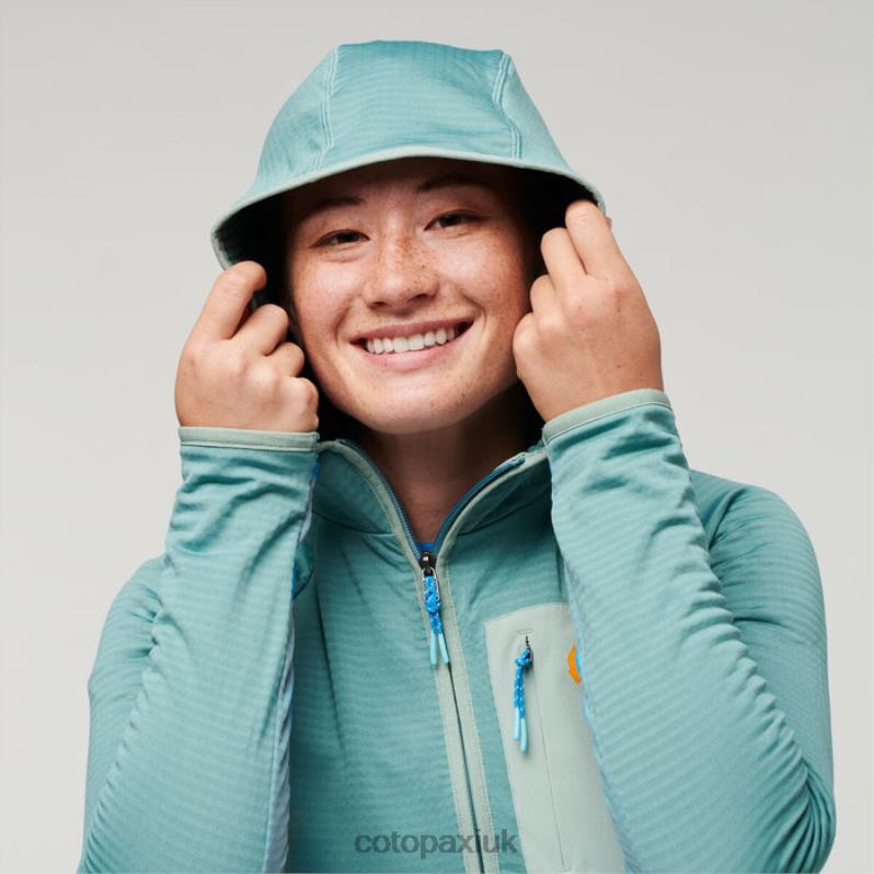 Cotopaxi UK - New Otero Fleece Full-Zip Hooded Jacket Women Bluegrass Cotopaxi X4X0H109