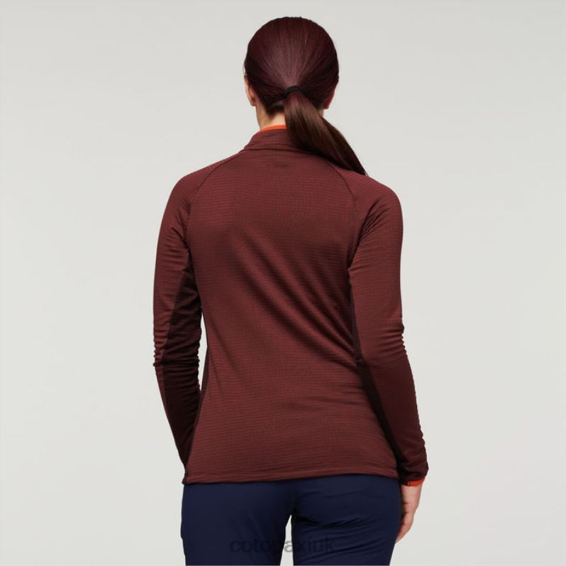 Cotopaxi UK - Origins Chestnut Otero Fleece Half-Zip Pullover Women Cotopaxi X4X0H114