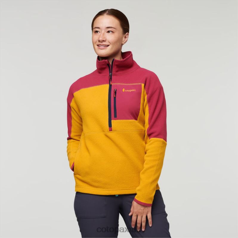 Cotopaxi UK - Raspberry-Amber Collections Abrazo Half-Zip Fleece Jacket Women Cotopaxi X4X0H79