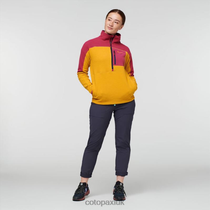 Cotopaxi UK - Raspberry-Amber Collections Abrazo Half-Zip Fleece Jacket Women Cotopaxi X4X0H79