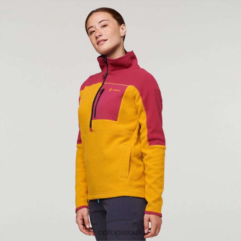 Cotopaxi UK - Raspberry-Amber Collections Abrazo Half-Zip Fleece Jacket Women Cotopaxi X4X0H79