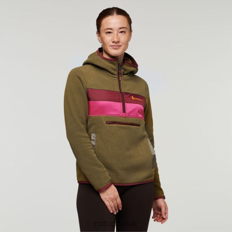 Cotopaxi UK - Teca Fleece Hooded Half-Zip Jacket Recycled Women Lawn Way Home Brand Cotopaxi X4X0H93