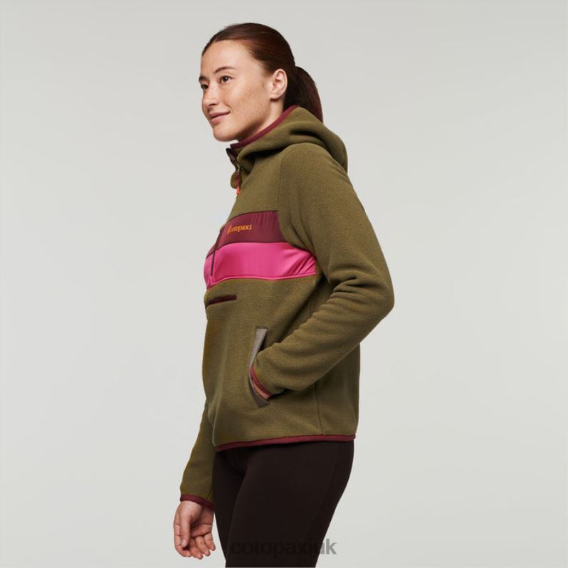 Cotopaxi UK - Teca Fleece Hooded Half-Zip Jacket Recycled Women Lawn Way Home Brand Cotopaxi X4X0H93