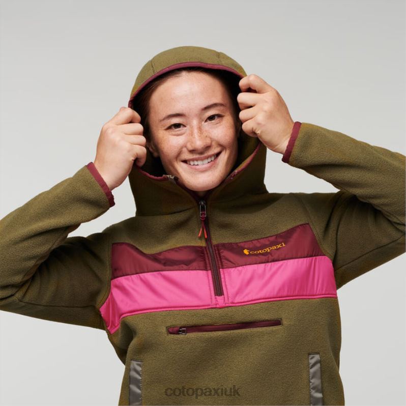 Cotopaxi UK - Teca Fleece Hooded Half-Zip Jacket Recycled Women Lawn Way Home Brand Cotopaxi X4X0H93
