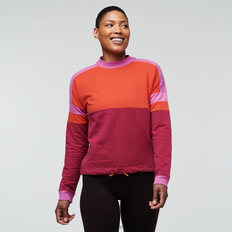 Cotopaxi UK - Bandera Sweatshirt Women Canyon-Raspberry New Cotopaxi X4X0H725