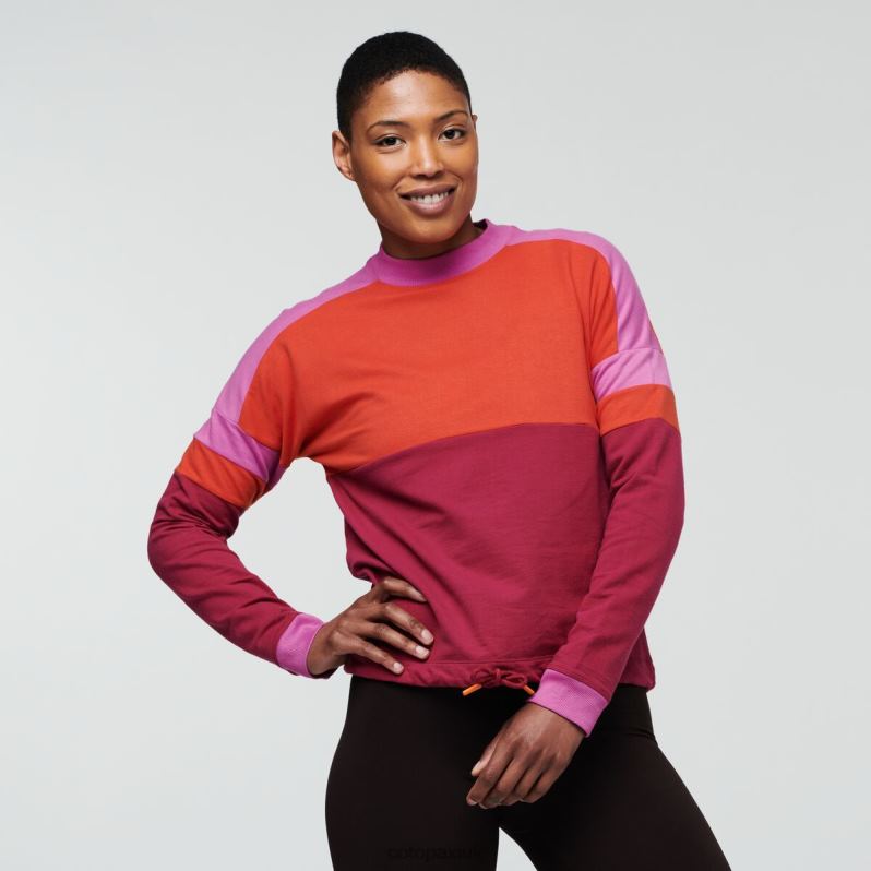 Cotopaxi UK - Bandera Sweatshirt Women Canyon-Raspberry New Cotopaxi X4X0H725