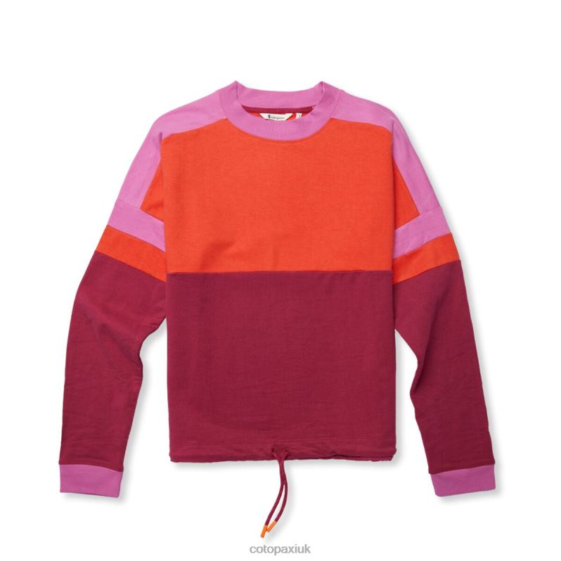 Cotopaxi UK - Bandera Sweatshirt Women Canyon-Raspberry New Cotopaxi X4X0H725