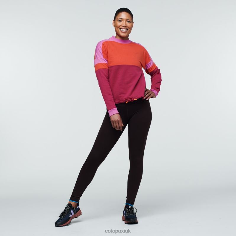 Cotopaxi UK - Bandera Sweatshirt Women Canyon-Raspberry New Cotopaxi X4X0H725