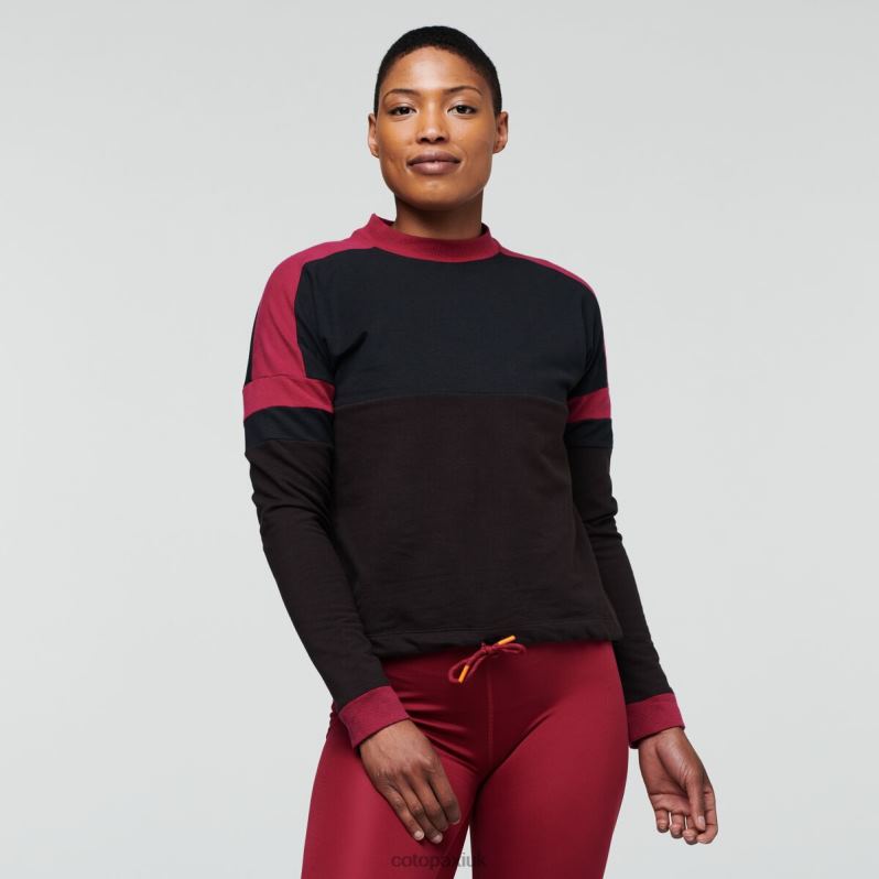 Cotopaxi UK - Bandera Sweatshirt Women Fashion Black-Cavern Cotopaxi X4X0H726