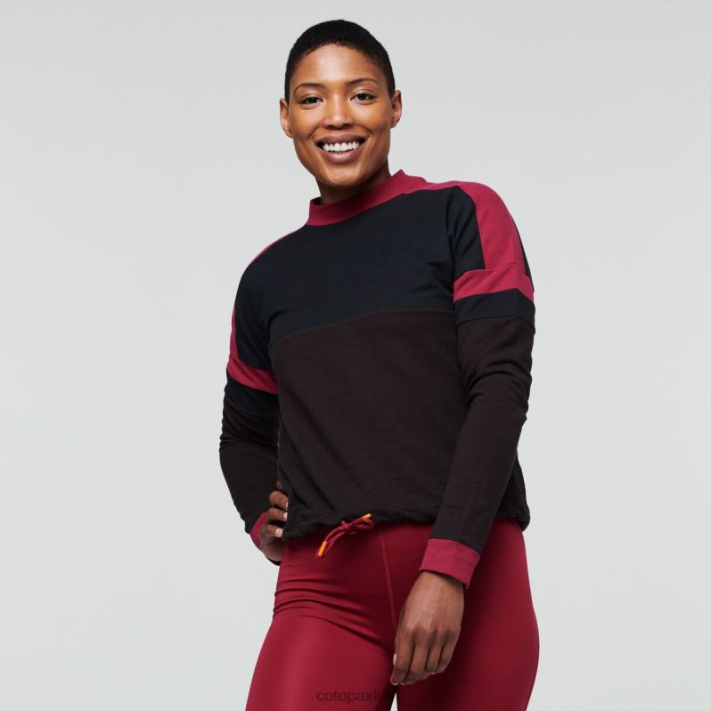 Cotopaxi UK - Bandera Sweatshirt Women Fashion Black-Cavern Cotopaxi X4X0H726