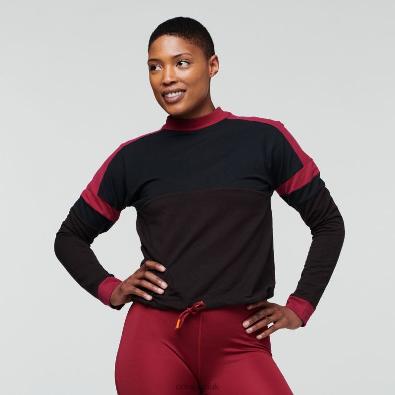 Cotopaxi UK - Bandera Sweatshirt Women Fashion Black-Cavern Cotopaxi X4X0H726