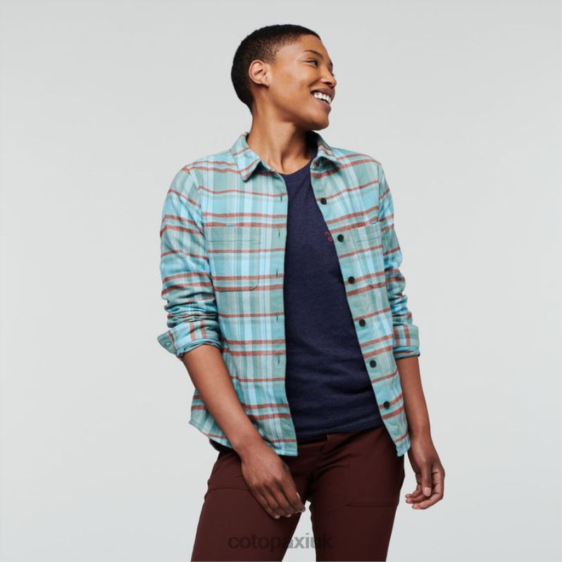 Cotopaxi UK - Collection Mero Flannel Shirt Women Bluegrass Plaid Cotopaxi X4X0H254