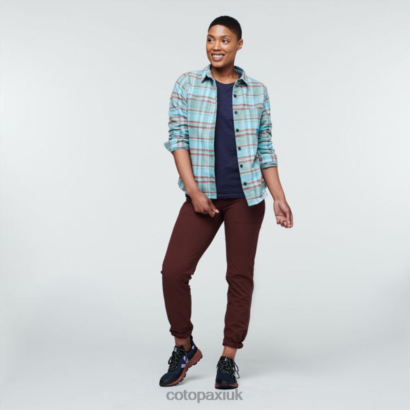 Cotopaxi UK - Collection Mero Flannel Shirt Women Bluegrass Plaid Cotopaxi X4X0H254