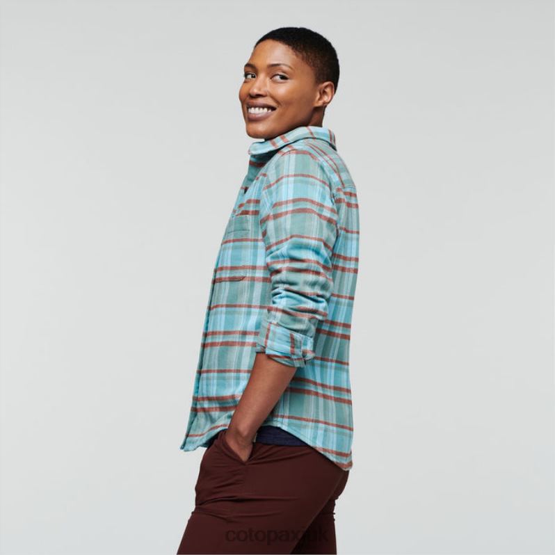 Cotopaxi UK - Collection Mero Flannel Shirt Women Bluegrass Plaid Cotopaxi X4X0H254