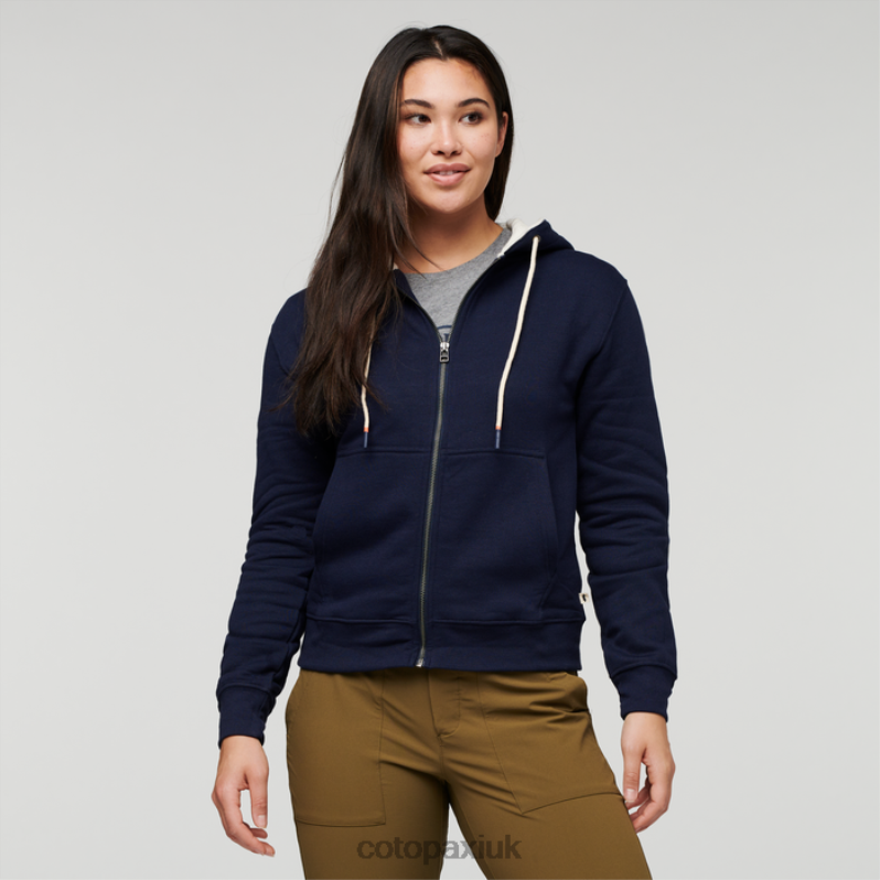 Cotopaxi UK - Do Good Organic Full-Zip Hoodie Women Fashion Maritime Cotopaxi X4X0H264