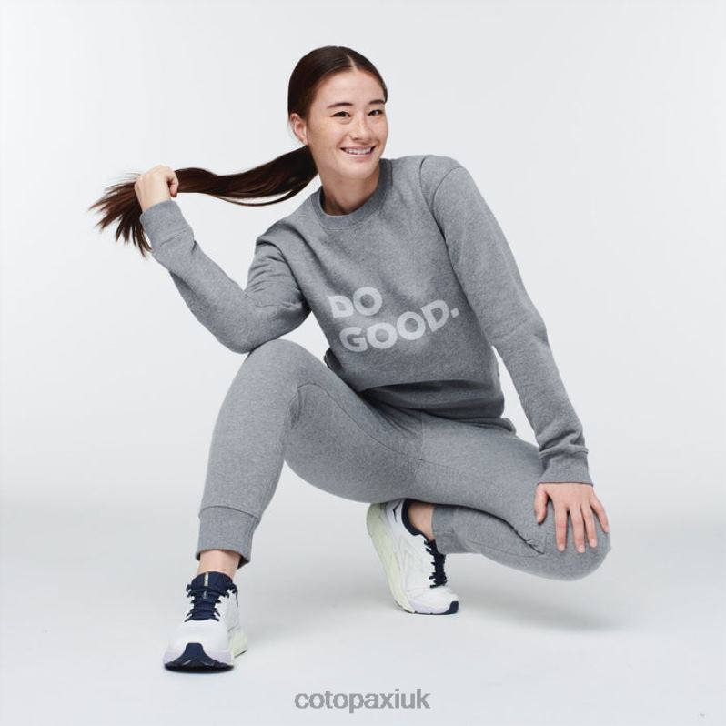 Cotopaxi UK - Heather Grey Brand Do Good Crew Sweatshirt Women Cotopaxi X4X0H247