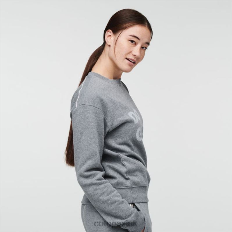 Cotopaxi UK - Heather Grey Brand Do Good Crew Sweatshirt Women Cotopaxi X4X0H247