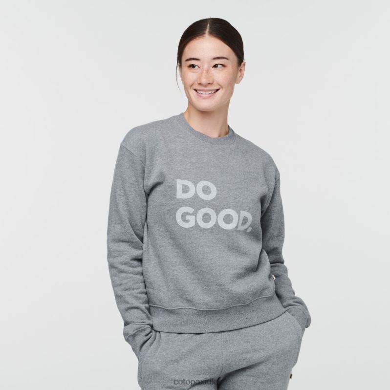 Cotopaxi UK - Heather Grey Do Good Crew Sweatshirt Women Brand Cotopaxi X4X0H731