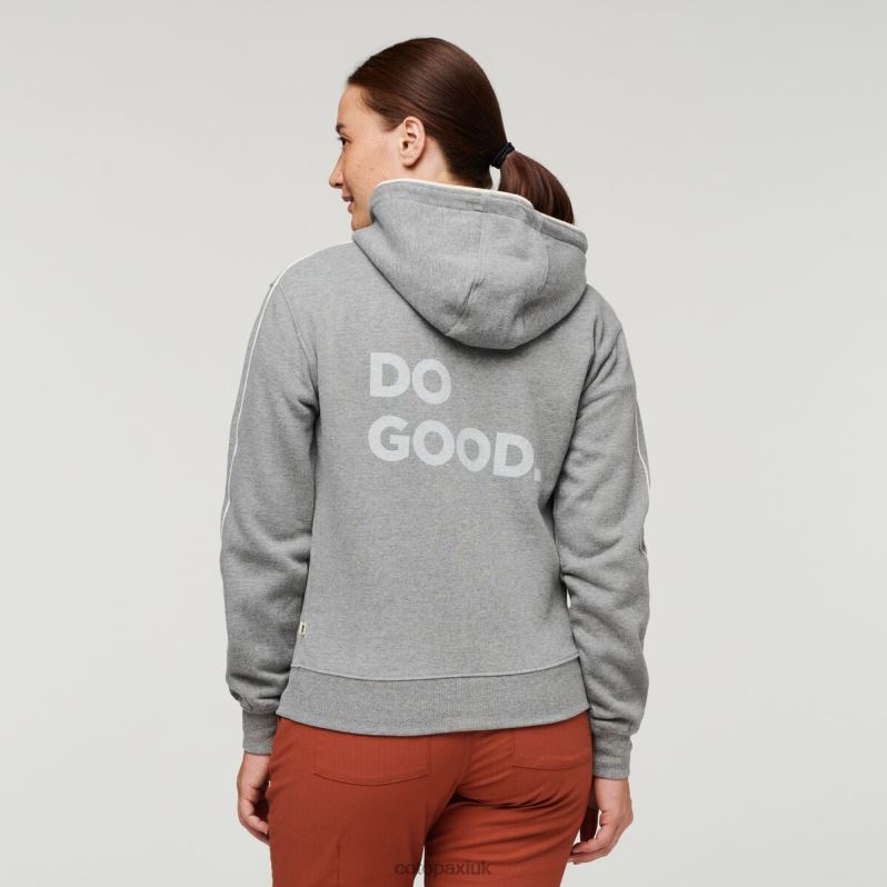 Cotopaxi UK - Heather Grey Do Good Organic Full-Zip Hoodie Women Collections Cotopaxi X4X0H728