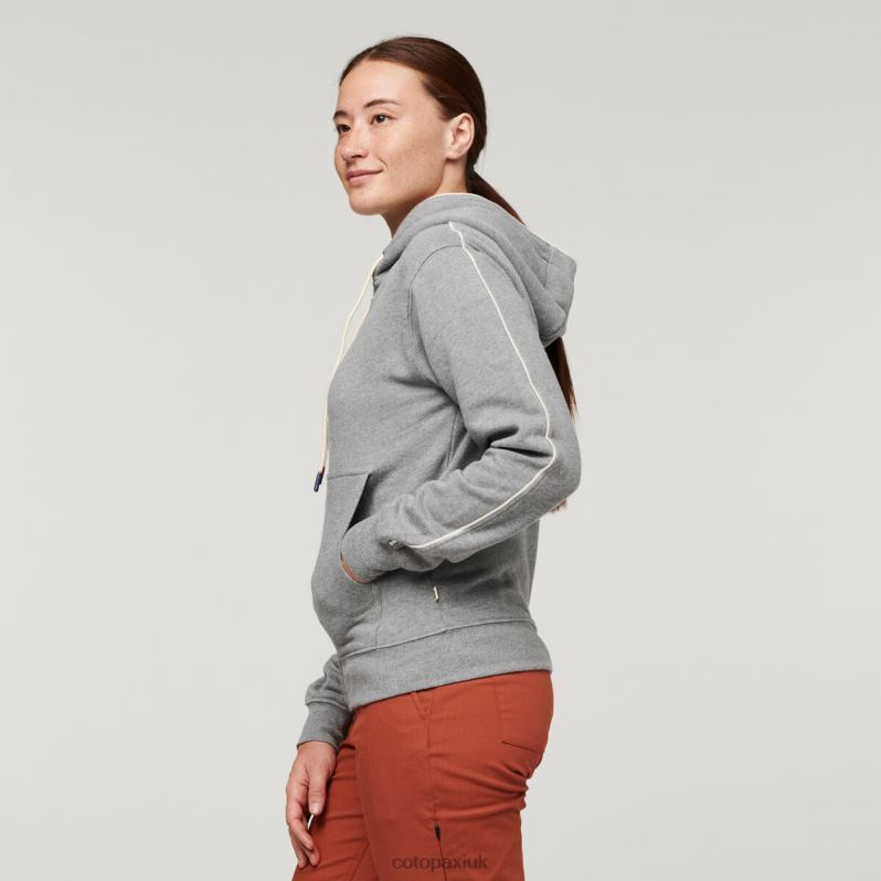 Cotopaxi UK - Heather Grey Do Good Organic Full-Zip Hoodie Women Collections Cotopaxi X4X0H728