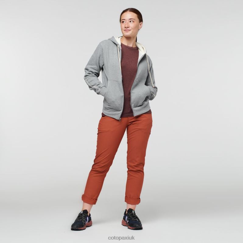 Cotopaxi UK - Heather Grey Do Good Organic Full-Zip Hoodie Women Collections Cotopaxi X4X0H728
