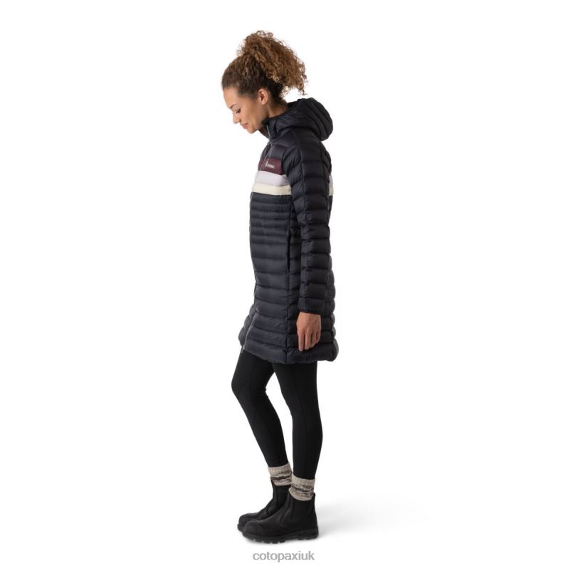 Cotopaxi Jacket UK - Black Stripes Fuego Down Parka Women Brand Cotopaxi X4X0H698