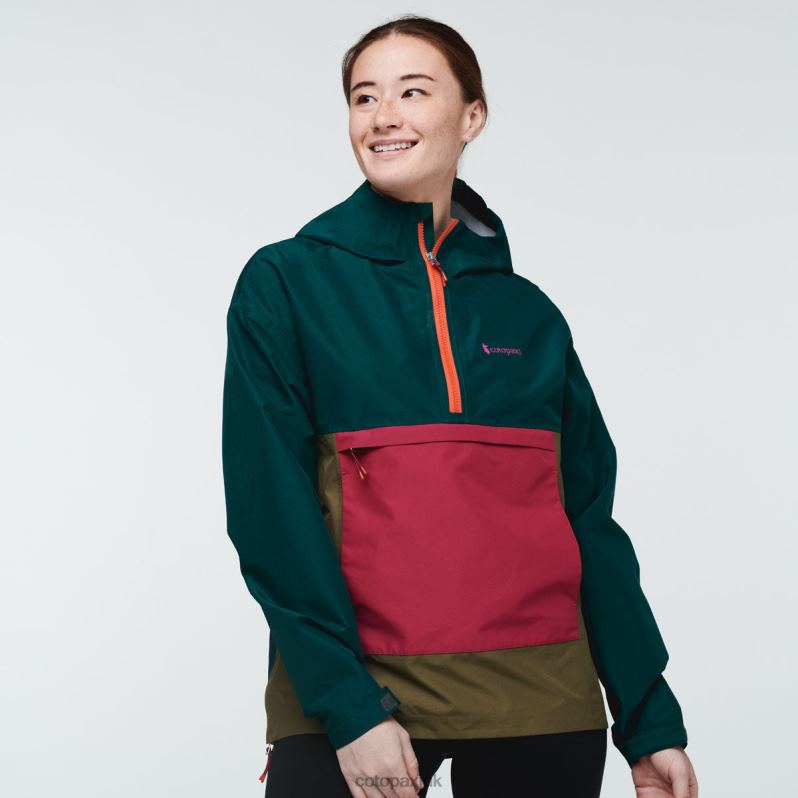 Cotopaxi Jacket UK - Brand Deep Ocean Cielo Rain Anorak Women Cotopaxi X4X0H687