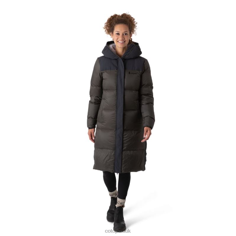 Cotopaxi Jacket UK - Brands Solazo Down Parka Women Black-Iron Cotopaxi X4X0H699