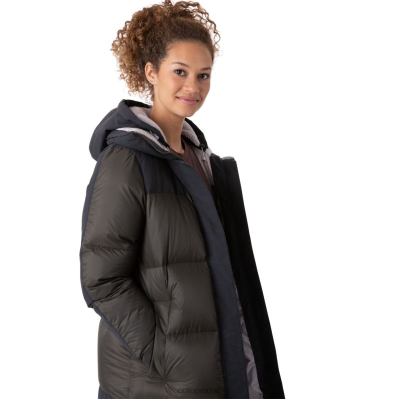 Cotopaxi Jacket UK - Brands Solazo Down Parka Women Black-Iron Cotopaxi X4X0H699
