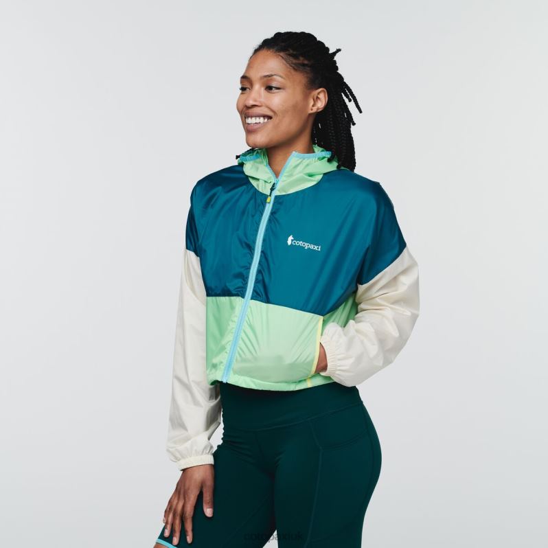 Cotopaxi Jacket UK - Origin Teca Crop Jacket Women Clear Eyes Cotopaxi X4X0H685
