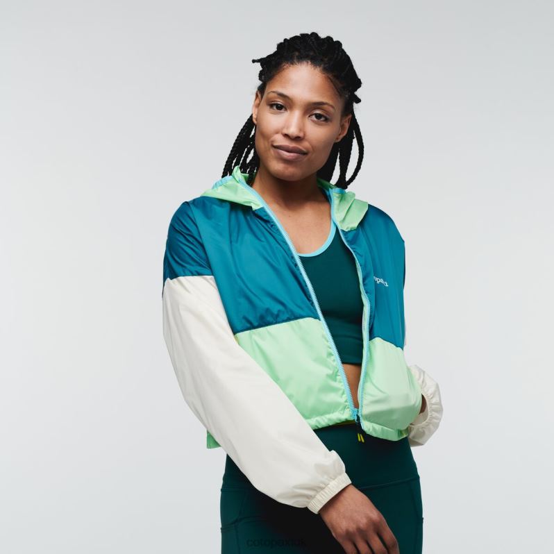 Cotopaxi Jacket UK - Origin Teca Crop Jacket Women Clear Eyes Cotopaxi X4X0H685