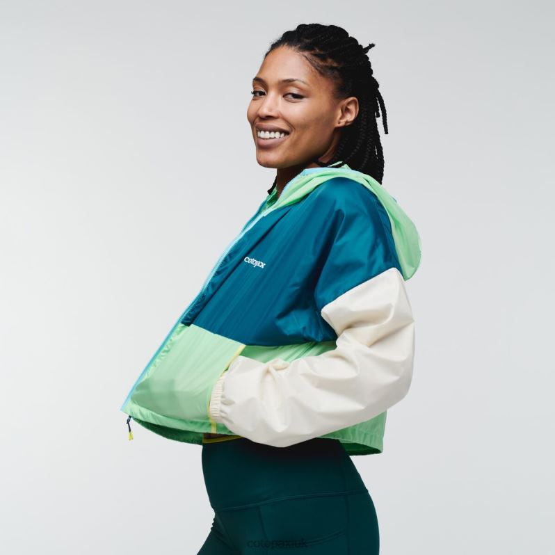 Cotopaxi Jacket UK - Origin Teca Crop Jacket Women Clear Eyes Cotopaxi X4X0H685