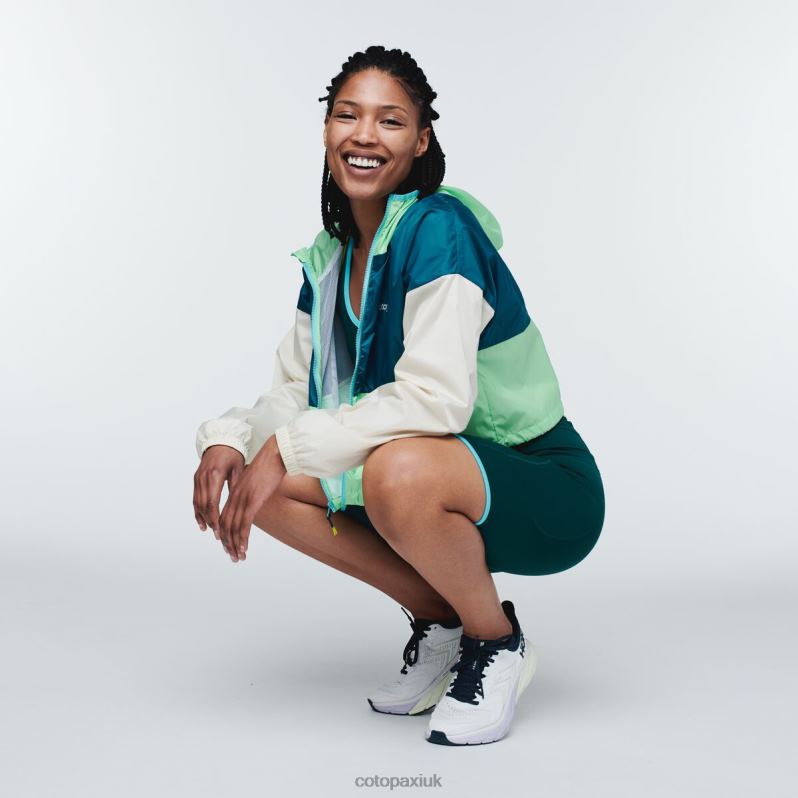 Cotopaxi Jacket UK - Origin Teca Crop Jacket Women Clear Eyes Cotopaxi X4X0H685