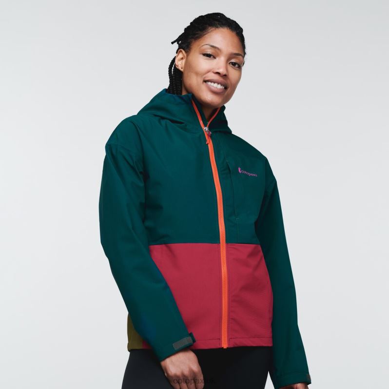 Cotopaxi Jacket UK - Original Deep Ocean Cielo Rain Jacket Women Cotopaxi X4X0H689