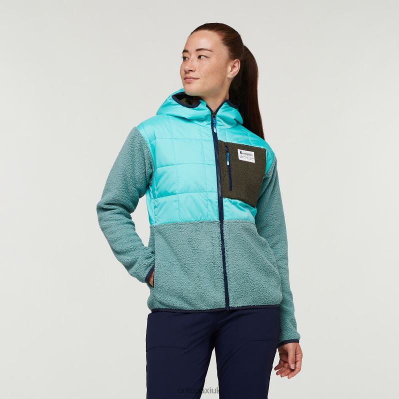 Cotopaxi Jacket UK - Original Sky-Bluegrass Trico Hybrid Jacket Women Cotopaxi X4X0H700