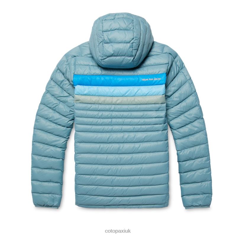 Cotopaxi Jacket UK - Origins Fuego Down Hooded Pullover Women Bluegrass Stripes Cotopaxi X4X0H675