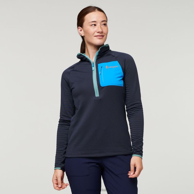 Cotopaxi Jacket UK - Otero Fleece Half-Zip Pullover Women Graphite Fashion Cotopaxi X4X0H693