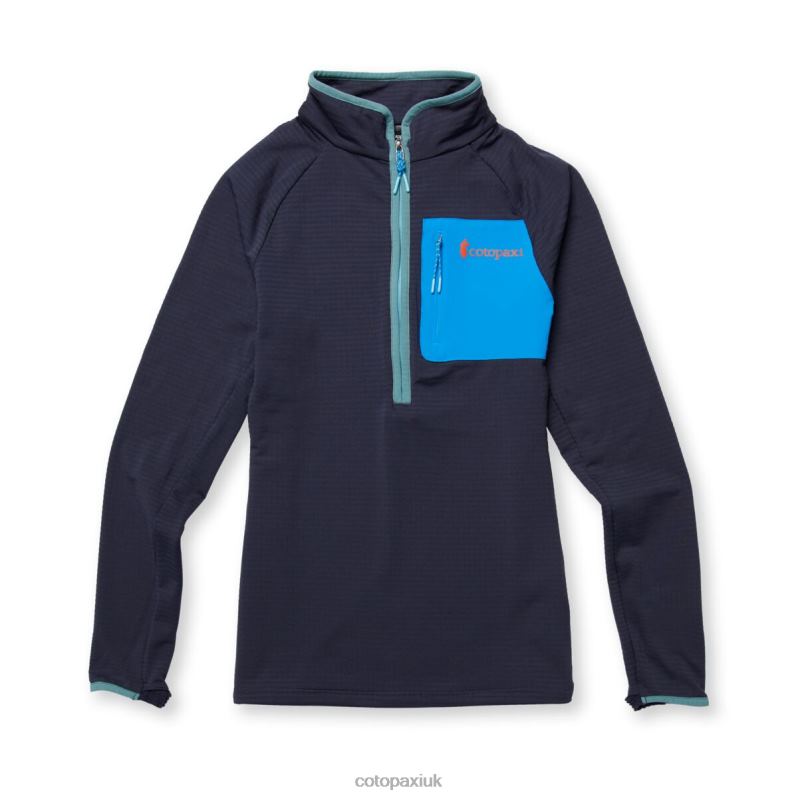 Cotopaxi Jacket UK - Otero Fleece Half-Zip Pullover Women Graphite Fashion Cotopaxi X4X0H693