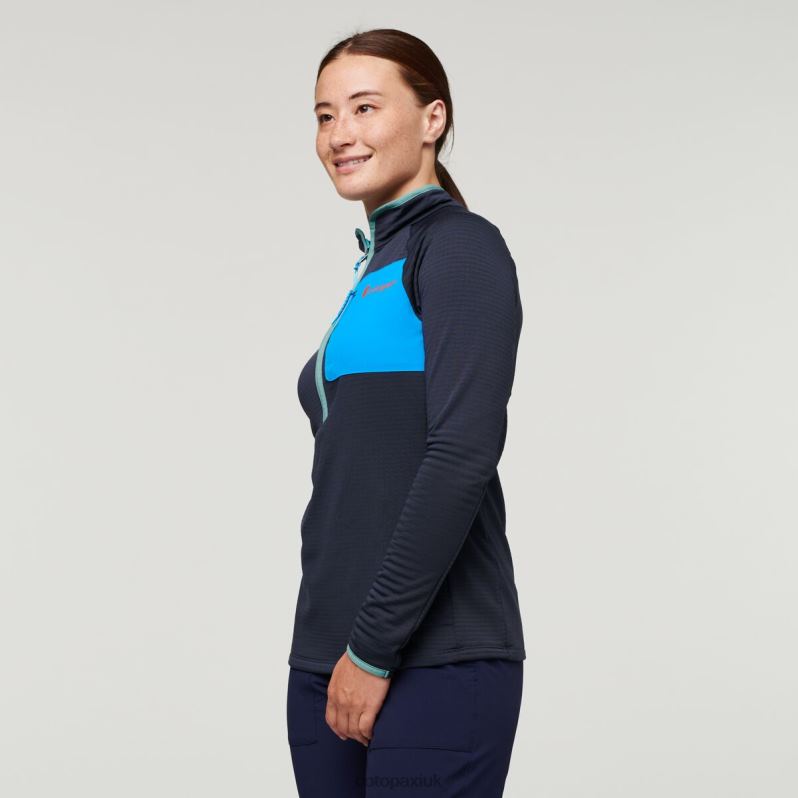 Cotopaxi Jacket UK - Otero Fleece Half-Zip Pullover Women Graphite Fashion Cotopaxi X4X0H693