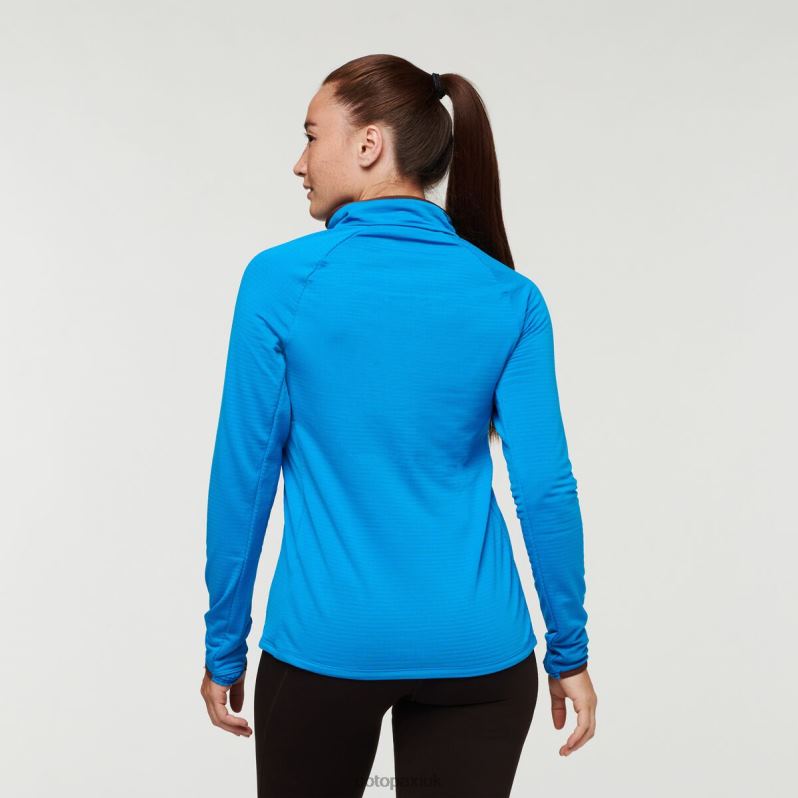Cotopaxi Jacket UK - Otero Fleece Half-Zip Pullover Women Saltwater-Chestnut Collection Cotopaxi X4X0H694