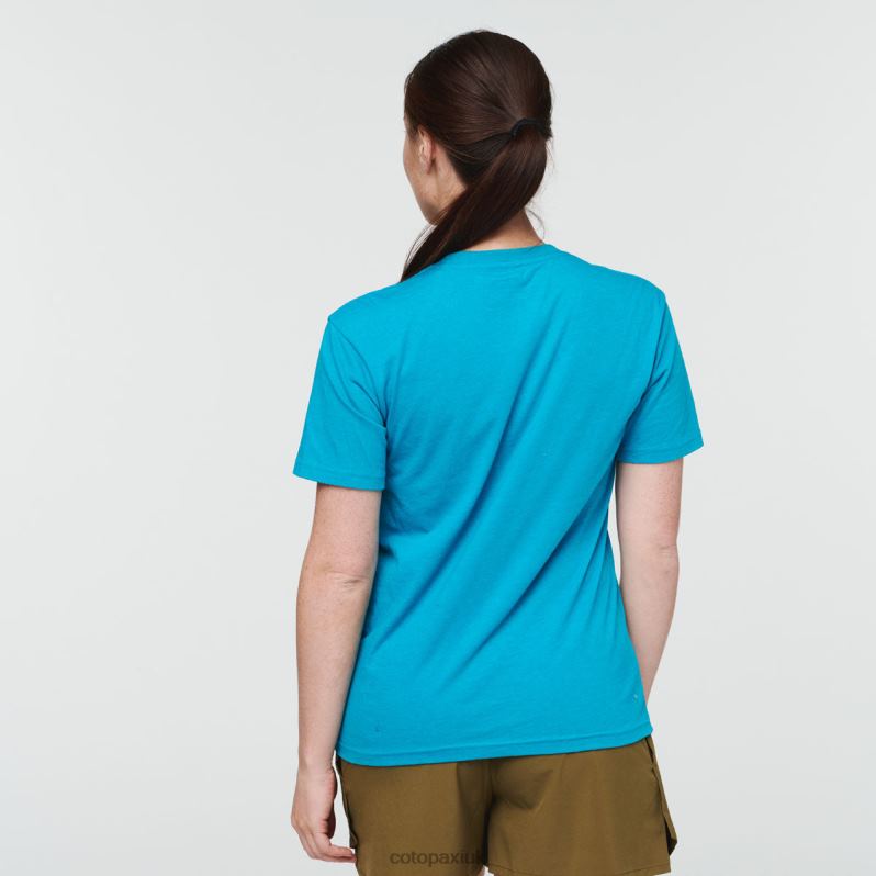 Cotopaxi UK - Do Good Repeat T-Shirt Women Origin Mineral Blue Cotopaxi X4X0H740