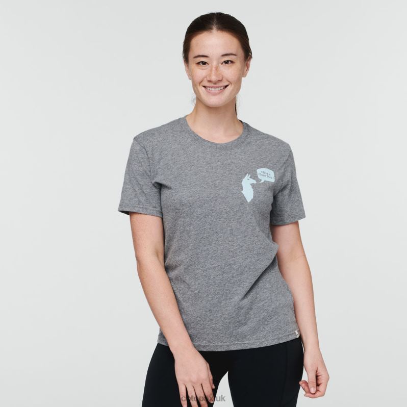 Cotopaxi UK - Have a Good Day T-Shirt Women Heather Grey Collections Cotopaxi X4X0H739