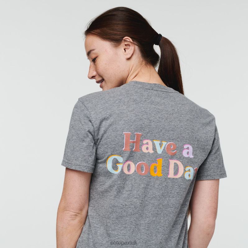 Cotopaxi UK - Have a Good Day T-Shirt Women Heather Grey Collections Cotopaxi X4X0H739