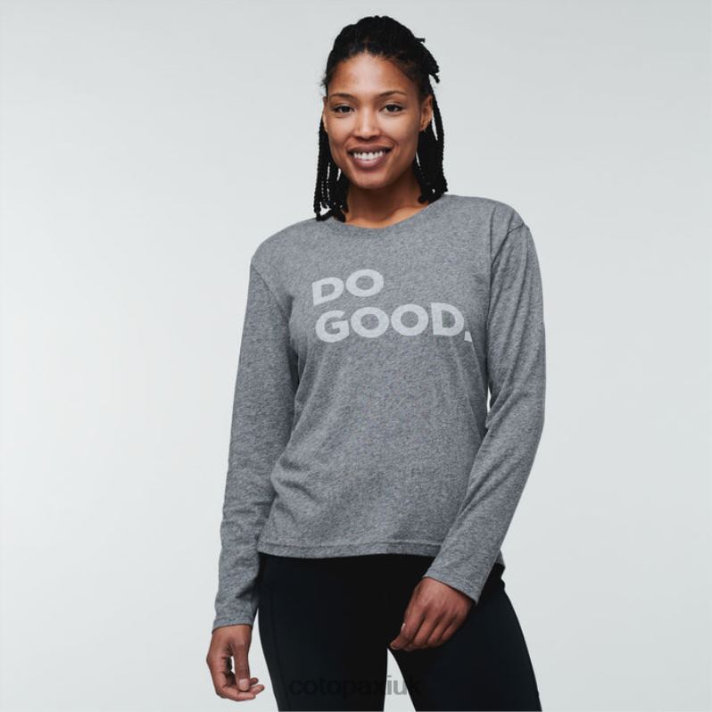 Cotopaxi UK - Heather Grey Do Good Long-Sleeve T-Shirt Women Fashion Cotopaxi X4X0H176