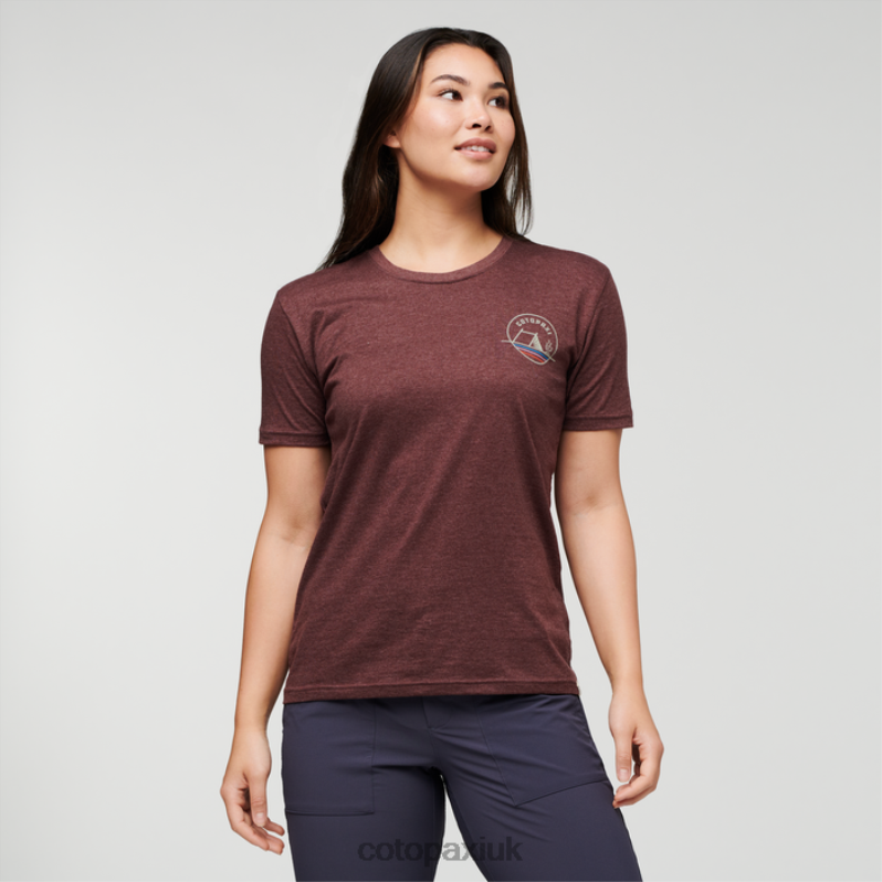 Cotopaxi UK - Hot Camp Life Organic T-Shirt Women Chestnut Cotopaxi X4X0H184