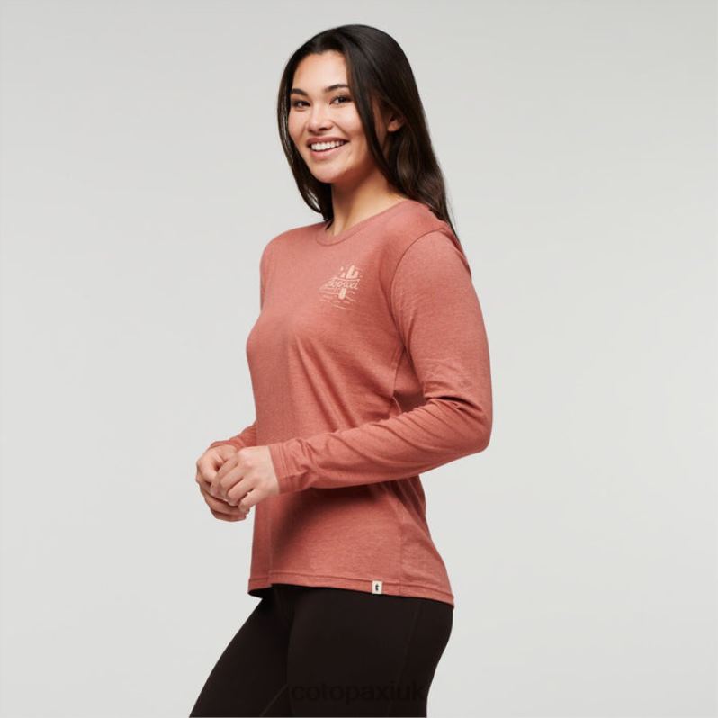 Cotopaxi UK - Original Earthen Hello Llama Long-Sleeve Organic T-Shirt Women Cotopaxi X4X0H183